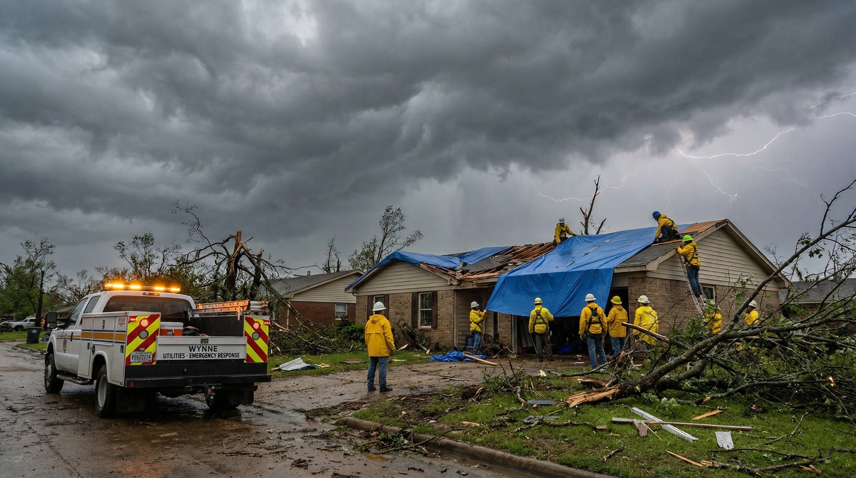 East Arkansas Tornado Cleanup crew